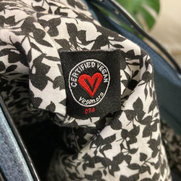 Urban Expressions Grommeted Blue Vegan Leather Nicola Hobo Shoulder Bag - Picture 8 of 11